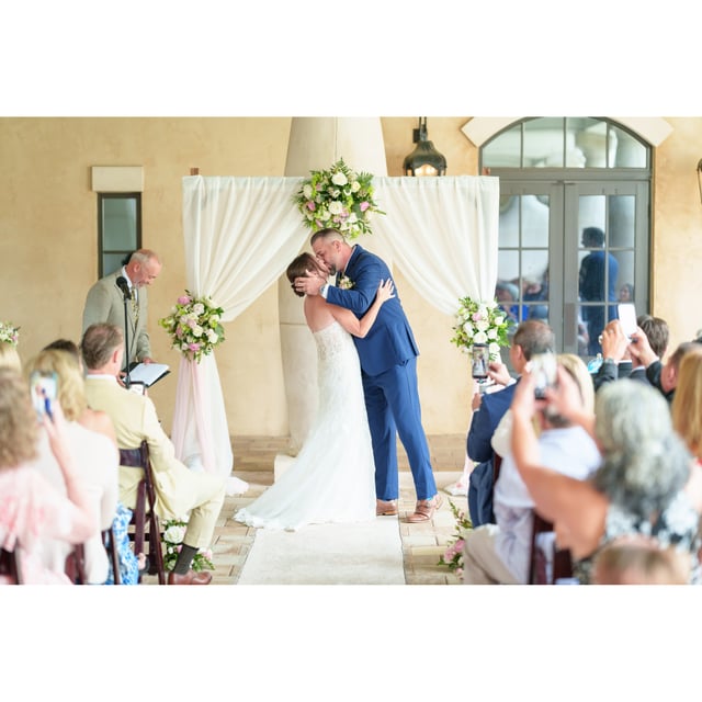This couple didn't let the rainy wedding day get them down. We had a beautiful ceremony at 21…
