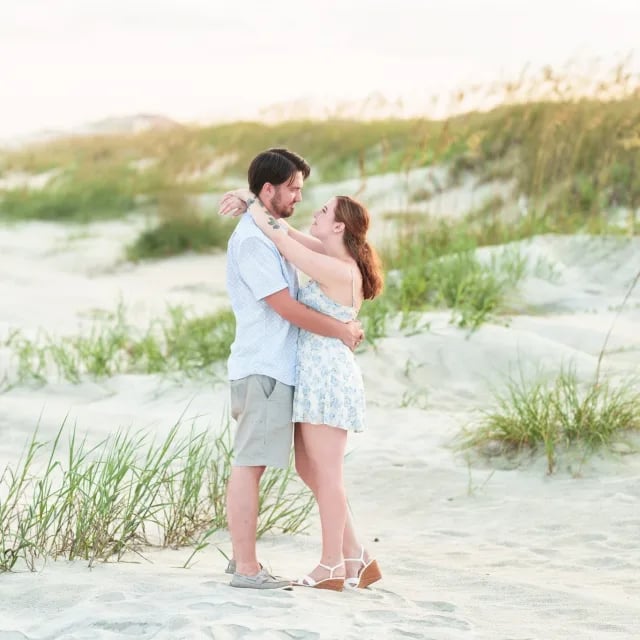 We had such a beautiful evening for engagement pictures with this great looking couple at Huntington Beach State…