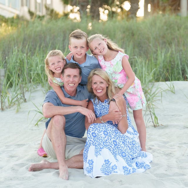 This was a really happy family we took pictures at their beach house in Pawleys Island. The toddler…