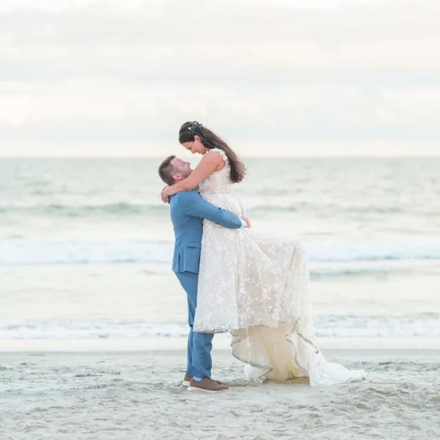 We had one of the most beautiful days for a beach wedding for this sweet couple and their…