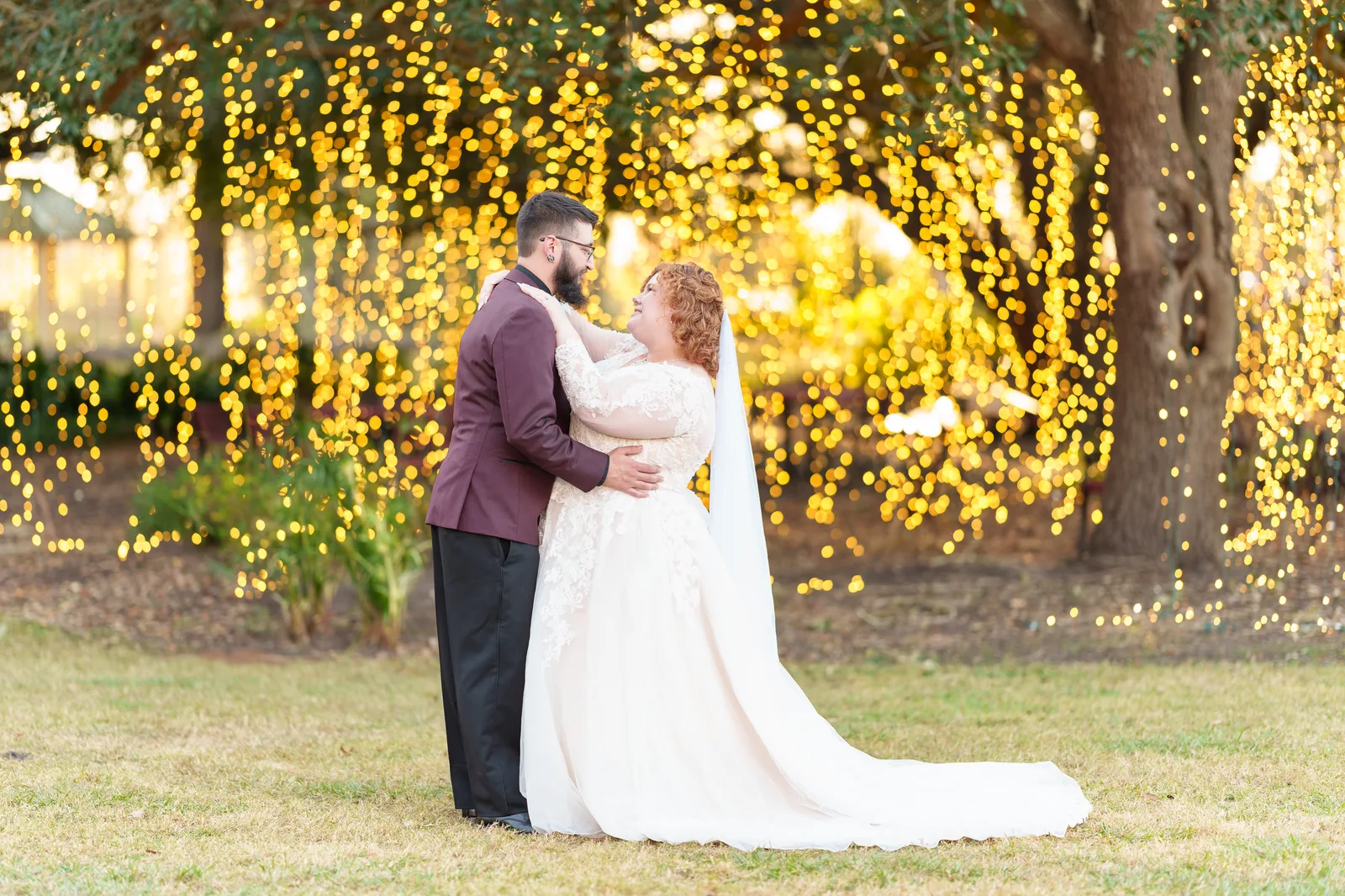Romance in front of the winter lights - The Cypress Inn - Conway, SC