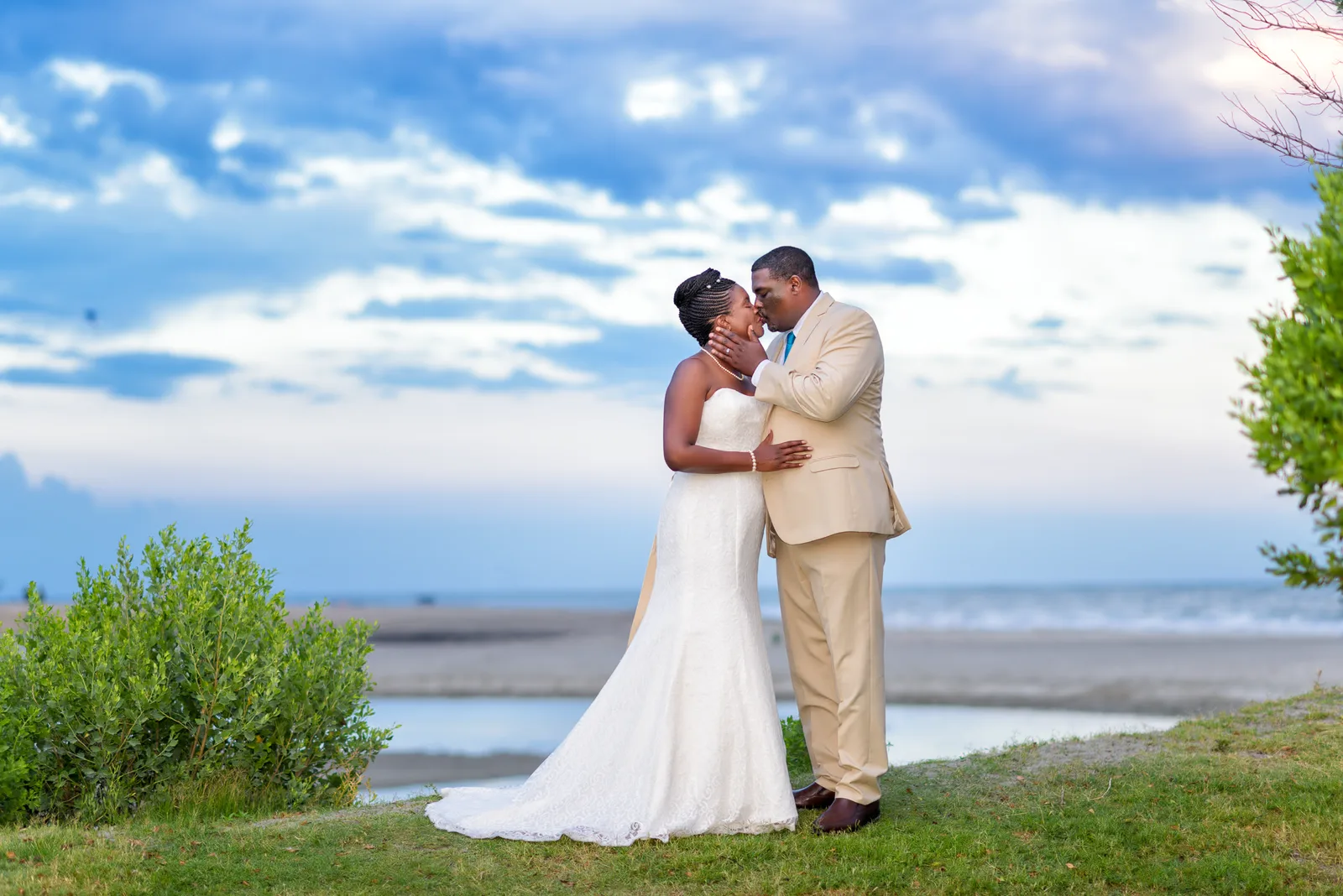 Beautiful sunset after wedding - Dunes Golf and Beach Club