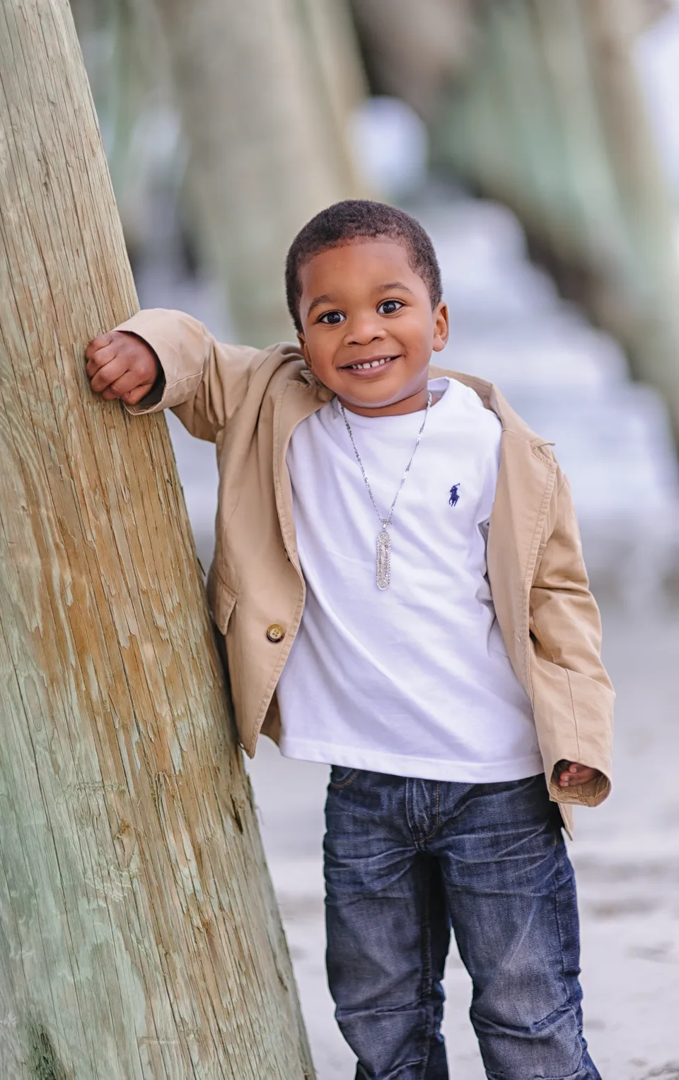 Little boy looking cool - Myrtle Beach State Park Pier