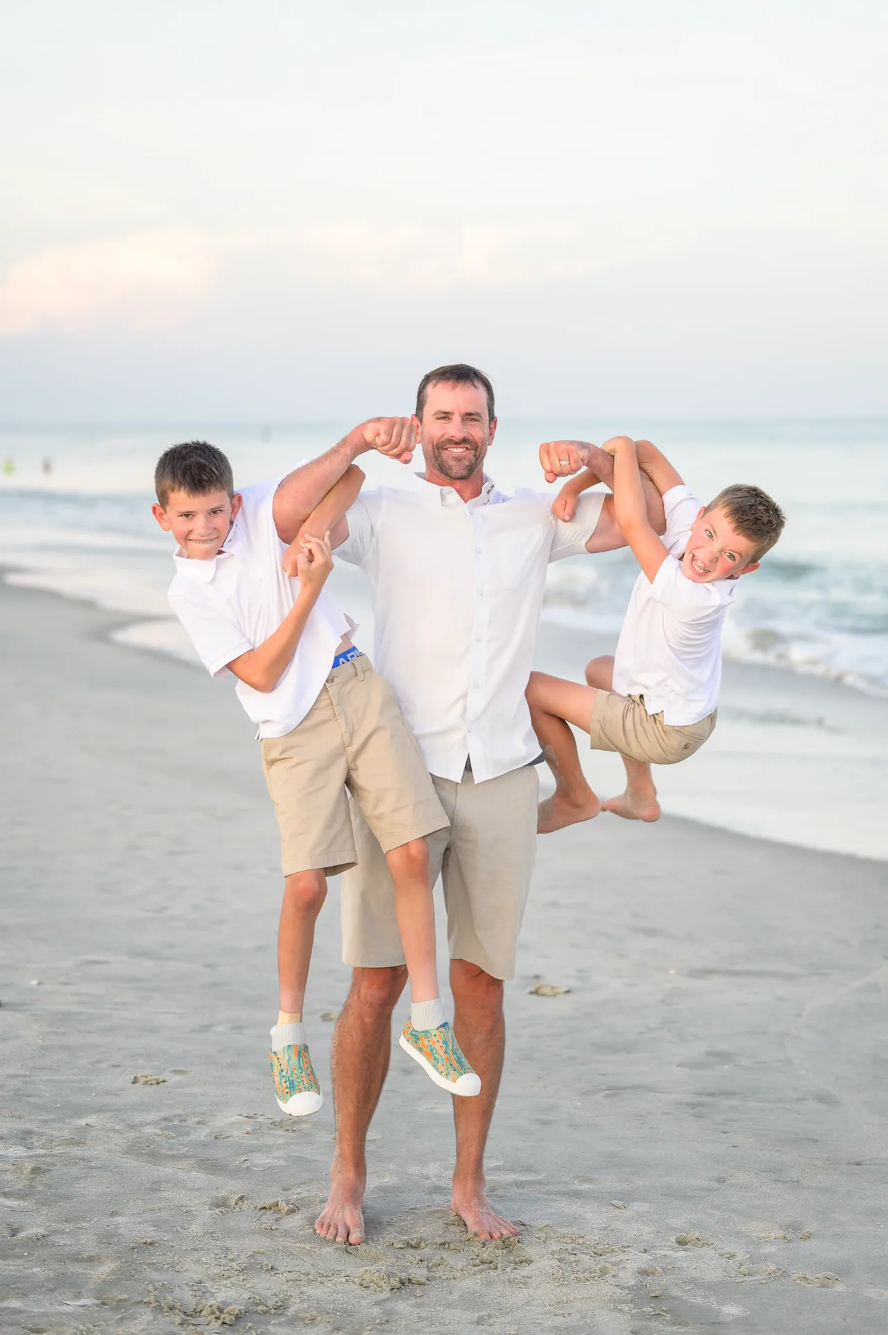 Dad's got some muscles - Huntington Beach State Park