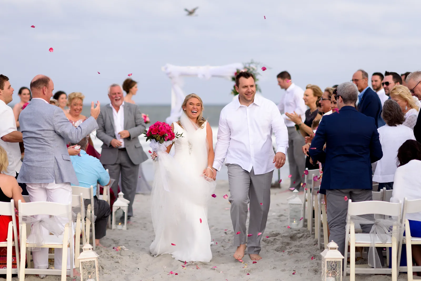A long veil on a very windy - Grande Dunes Ocean Club