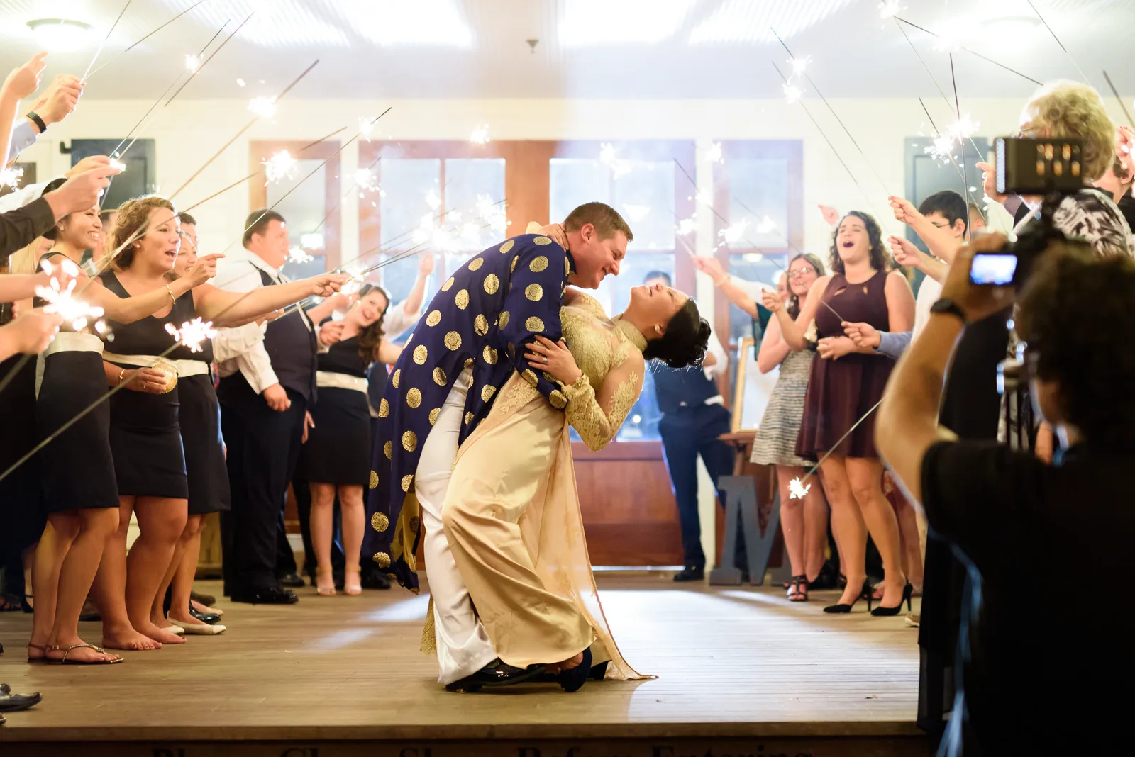 Great pictures of the sparkler exit - Dye Club at Barefoot Resort