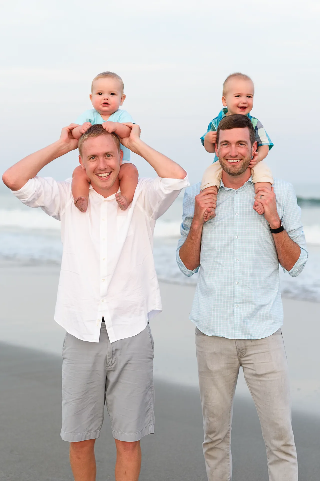 Dads with their babies on shoulders - Myrtle Beach