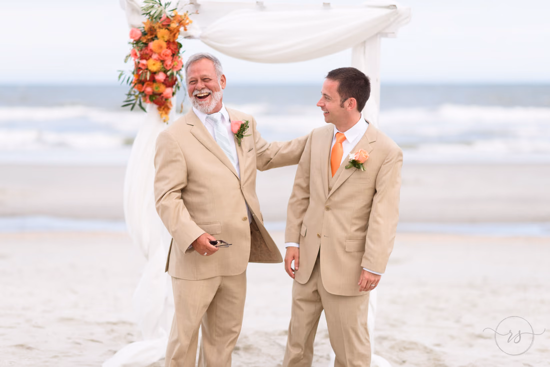 Father and son laughing - Hilton Myrtle Beach Resort at Kingston Resorts