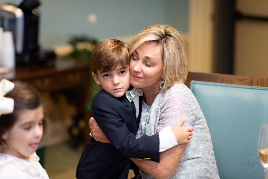 Giving grandson a hug - Dunes Golf and Beach Club - Myrtle Beach