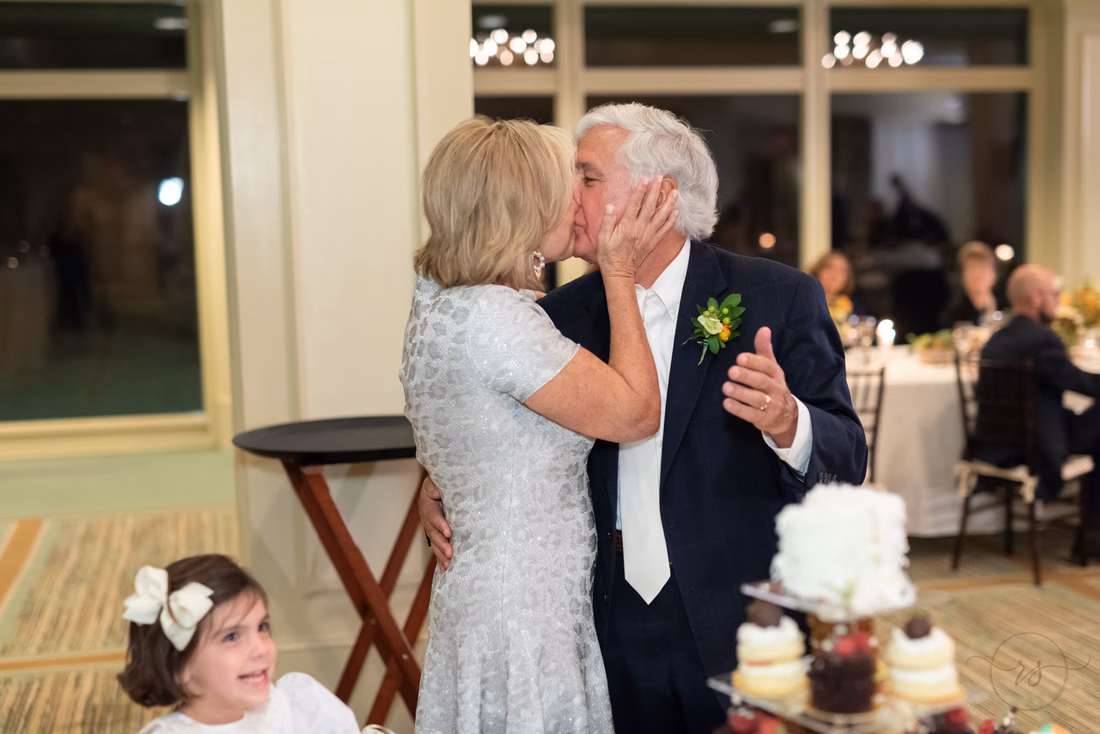 Kiss after cake cutting - Dunes Golf and Beach Club - Myrtle Beach