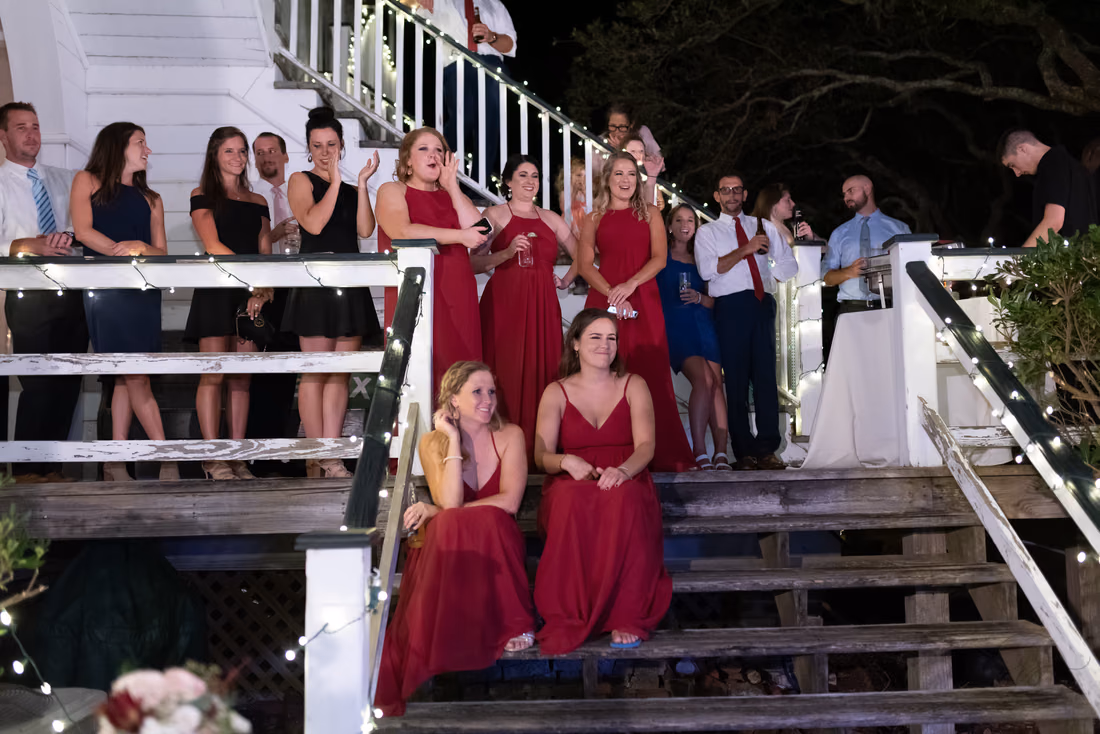 Audience watching the first dance - Pelican Inn - Pawleys Island
