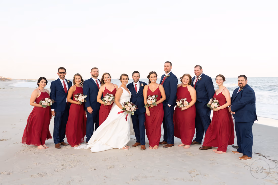 Wedding party on the beach - Pelican Inn - Pawleys Island