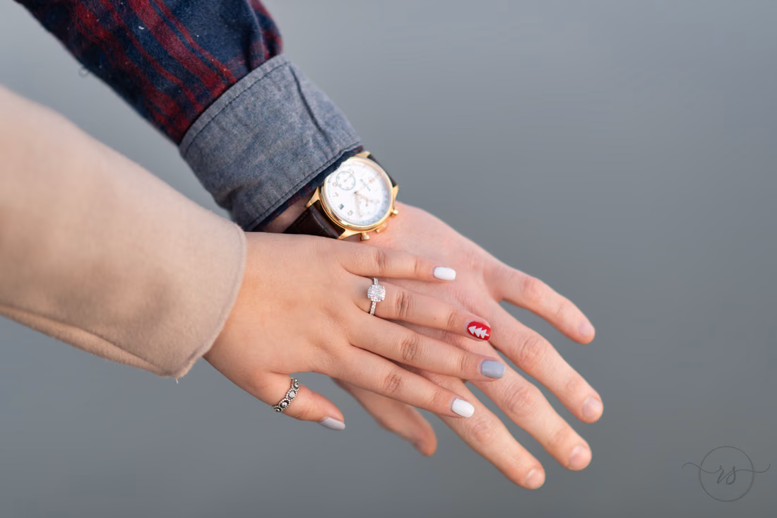 Pictures of the engagement ring - Huntington Beach State Park