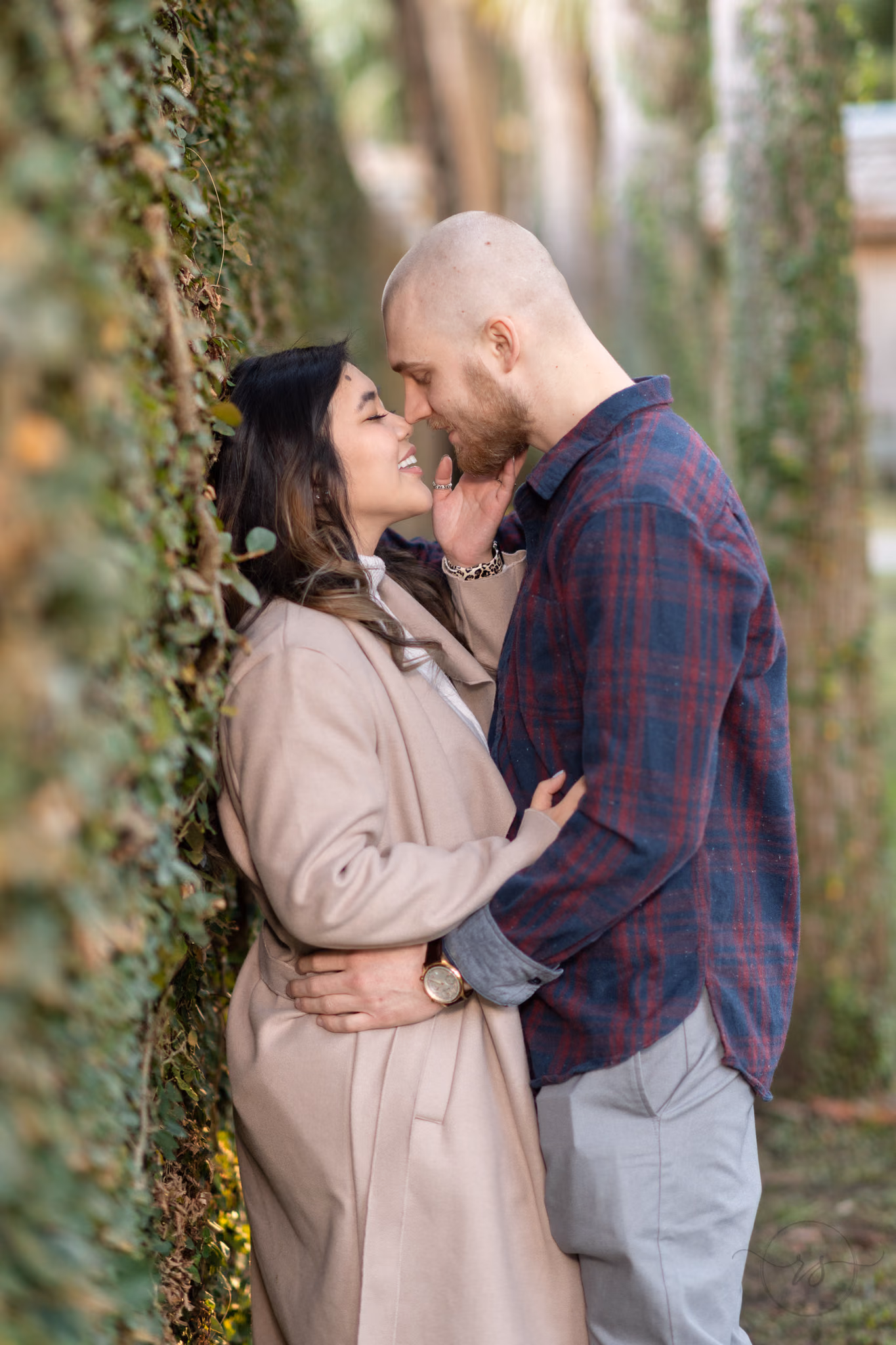 Romance by the ivy wall - Huntington Beach State Park