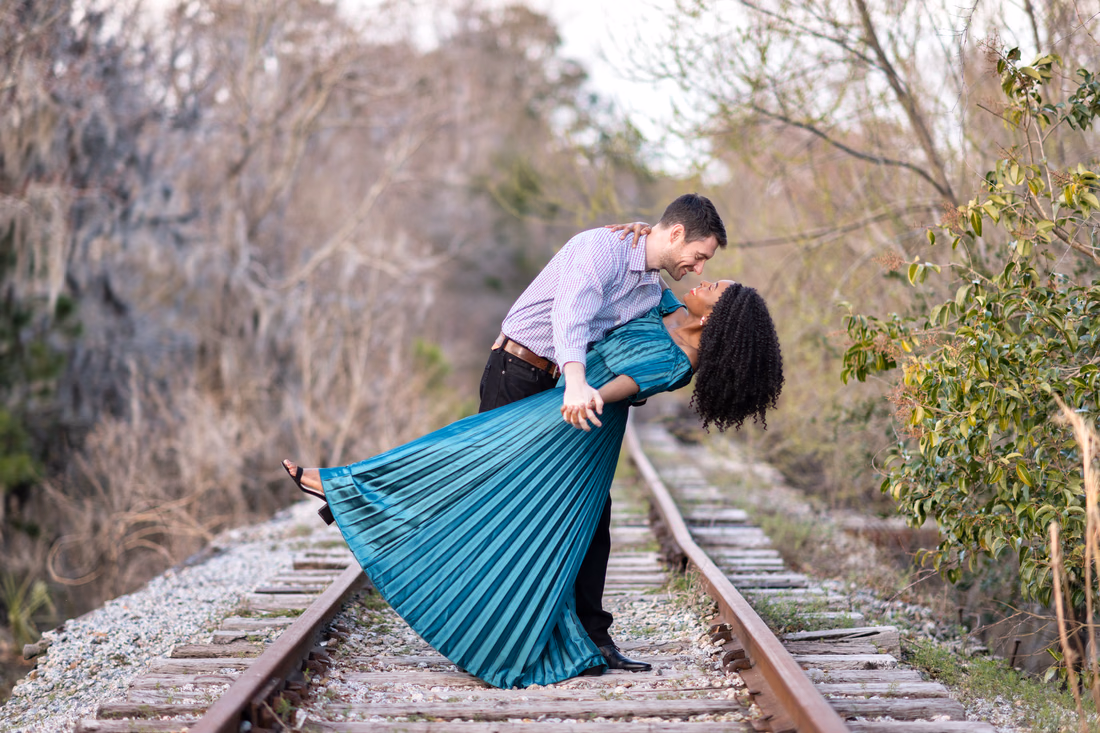 Dip back on the train tracks - Conway Riverwalk