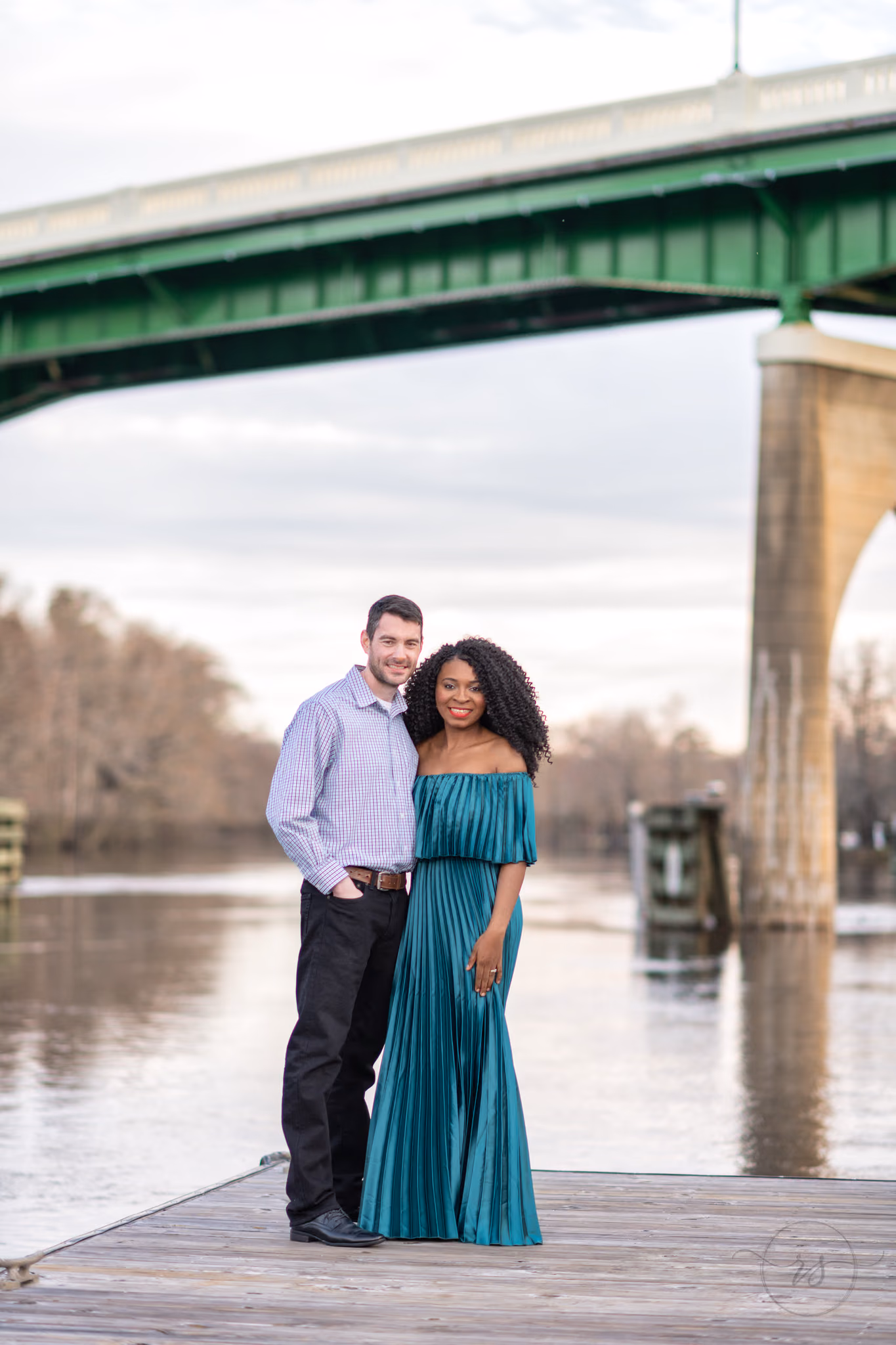Portraits with the old Conway bridge in the background - Conway Riverwalk