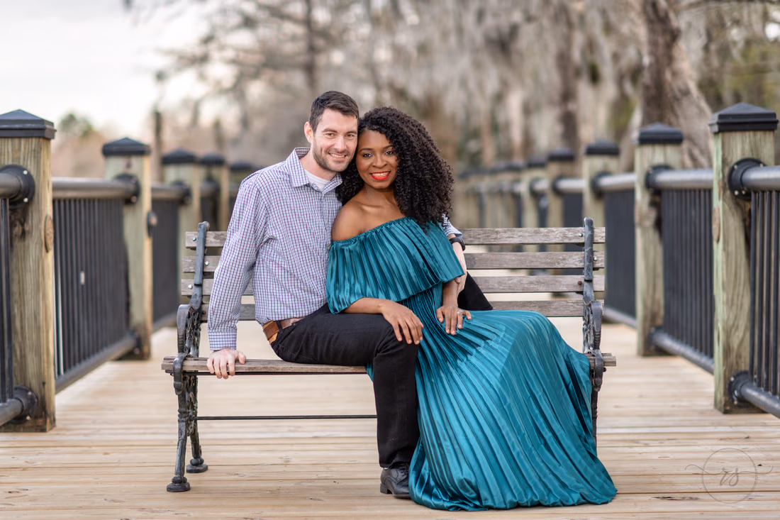 Sitting on the bench together - Conway Riverwalk