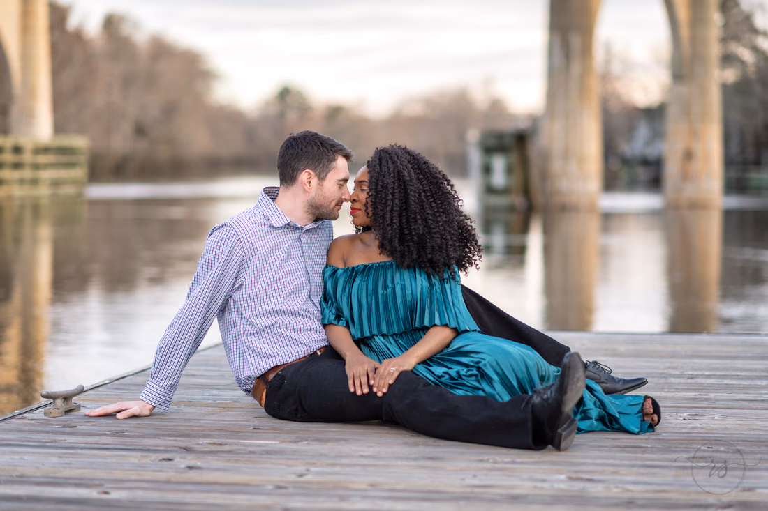 Touching noses on the dock - Conway Riverwalk