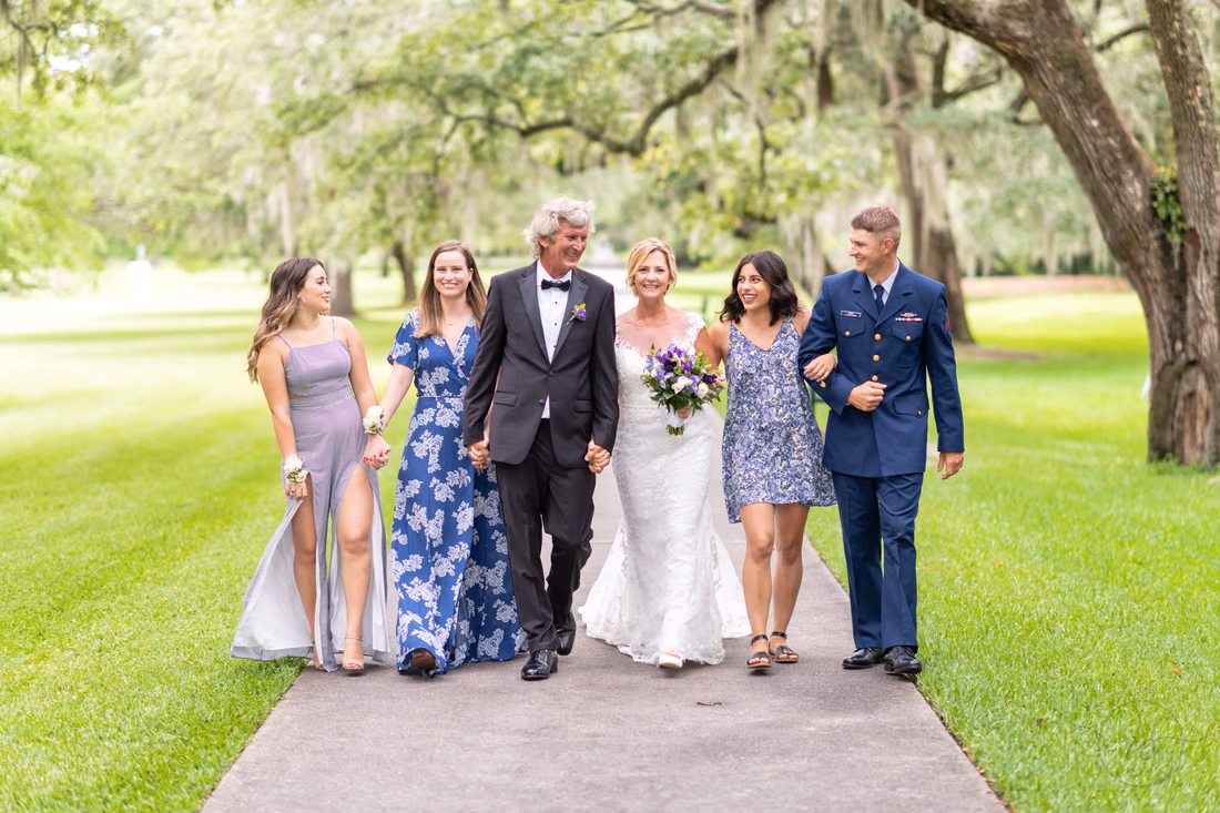 Family walking together down the path - Holiday Cottage - Brookgreen Gardens