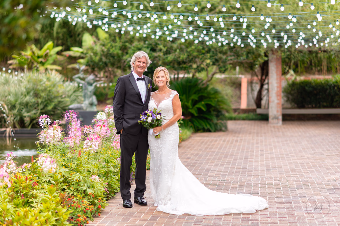 Portrait by the flowers - Fountain of the Muses - Brookgreen Gardens