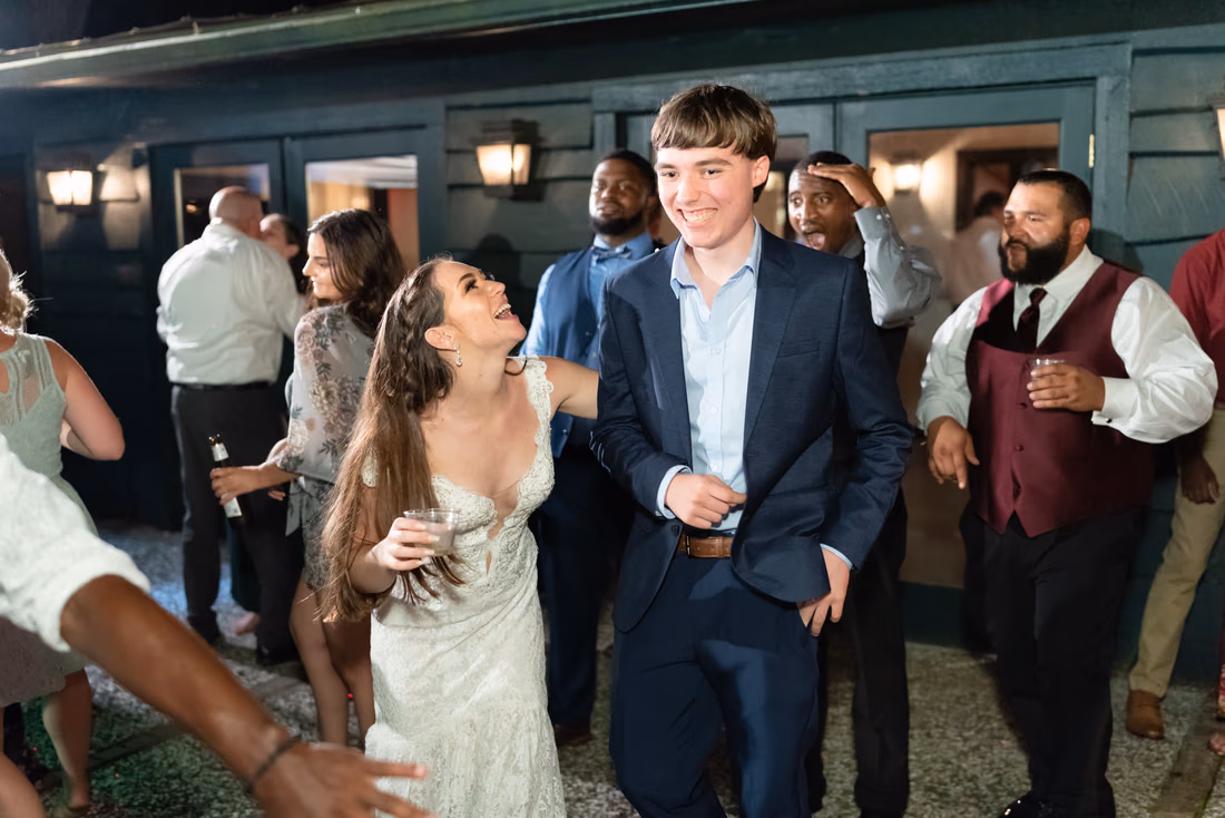Bride trying to dance with godson - Magnolia Plantation - Charleston, SC
