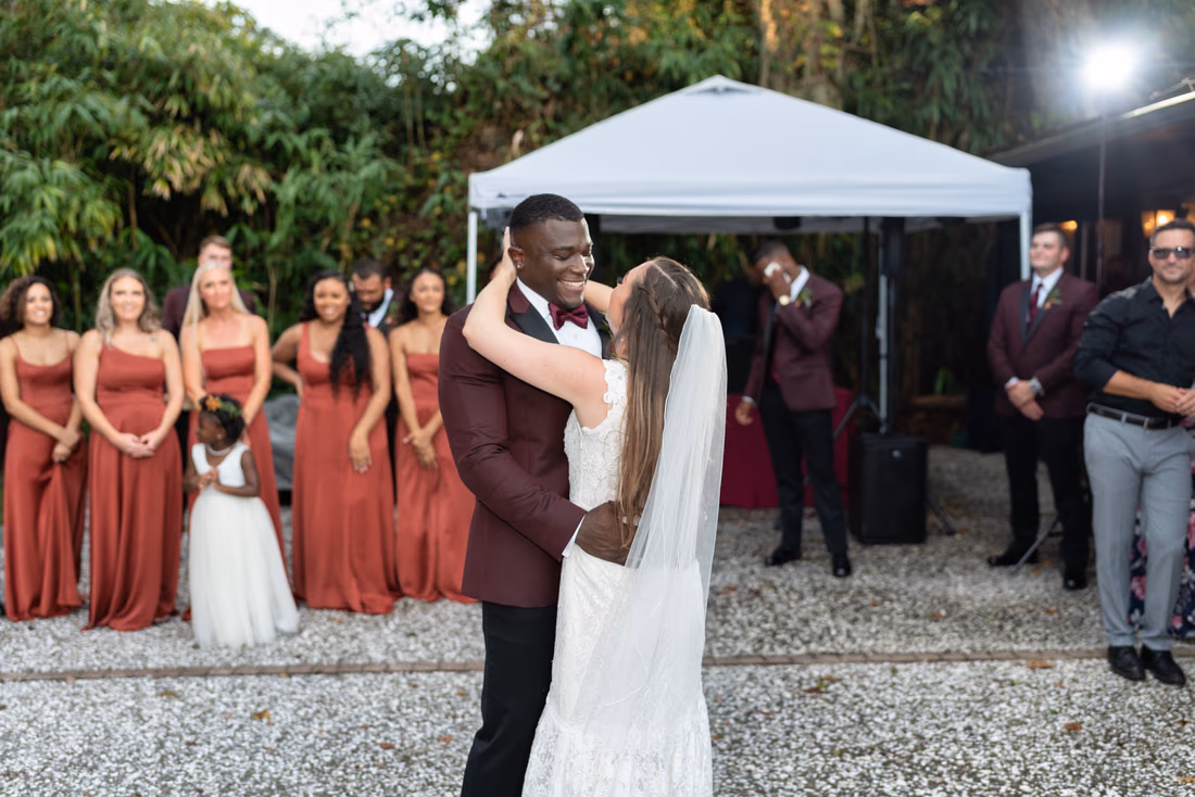 First dance with bride and groom - Magnolia Plantation - Charleston, SC