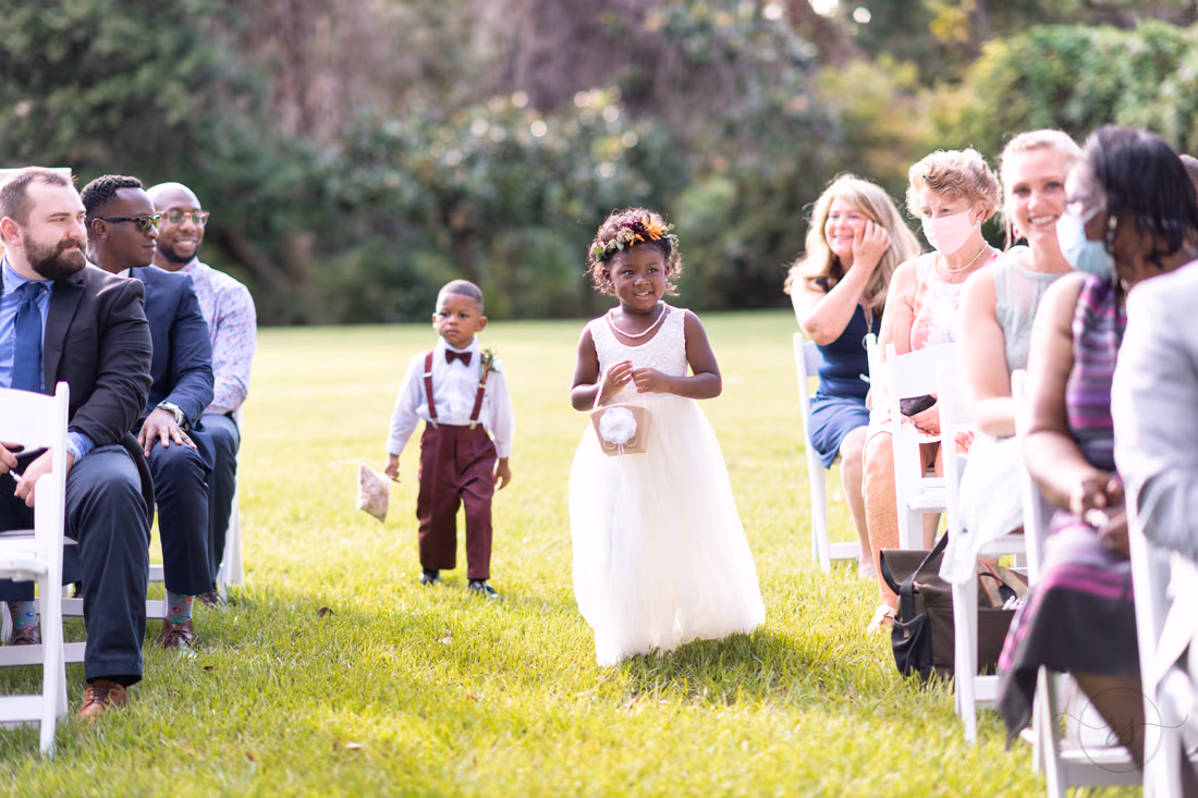 Flower girl and ring bearer - Magnolia Plantation - Charleston, SC