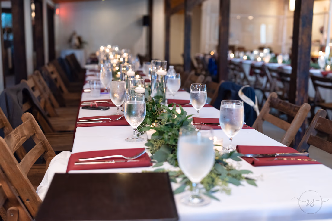 Tables with lit candles - Magnolia Plantation - Charleston, SC
