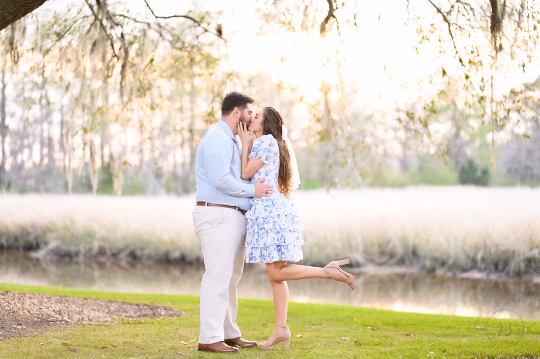 Lifting her leg in the air for a kiss - Caledonia Golf and Fish Club