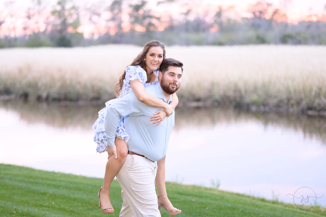 Piggyback ride - Caledonia Golf and Fish Club