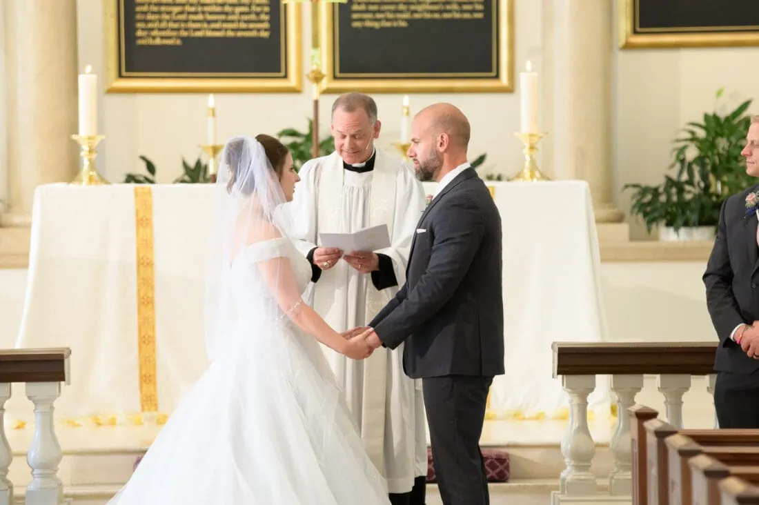 Holding hands during the vows - Christ Episcopal Church