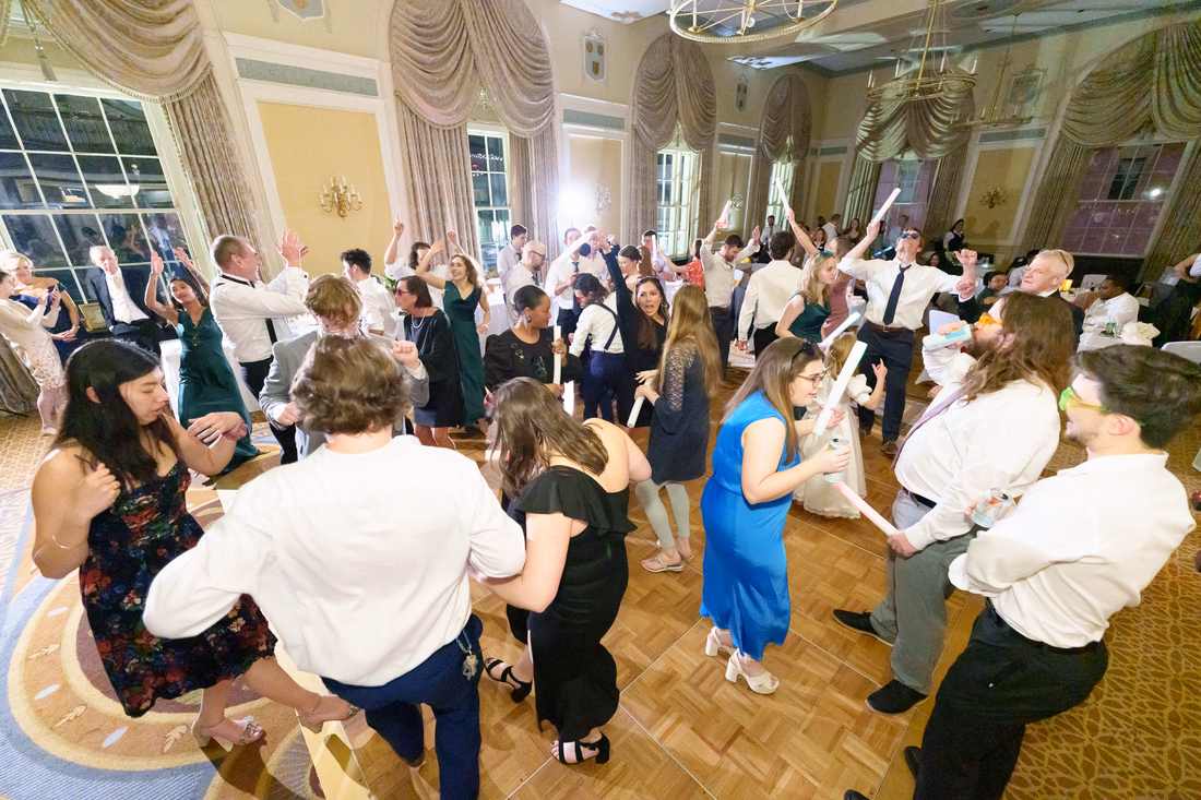 Ultra wide view of the packed dance floor - Francis Marion Charleston