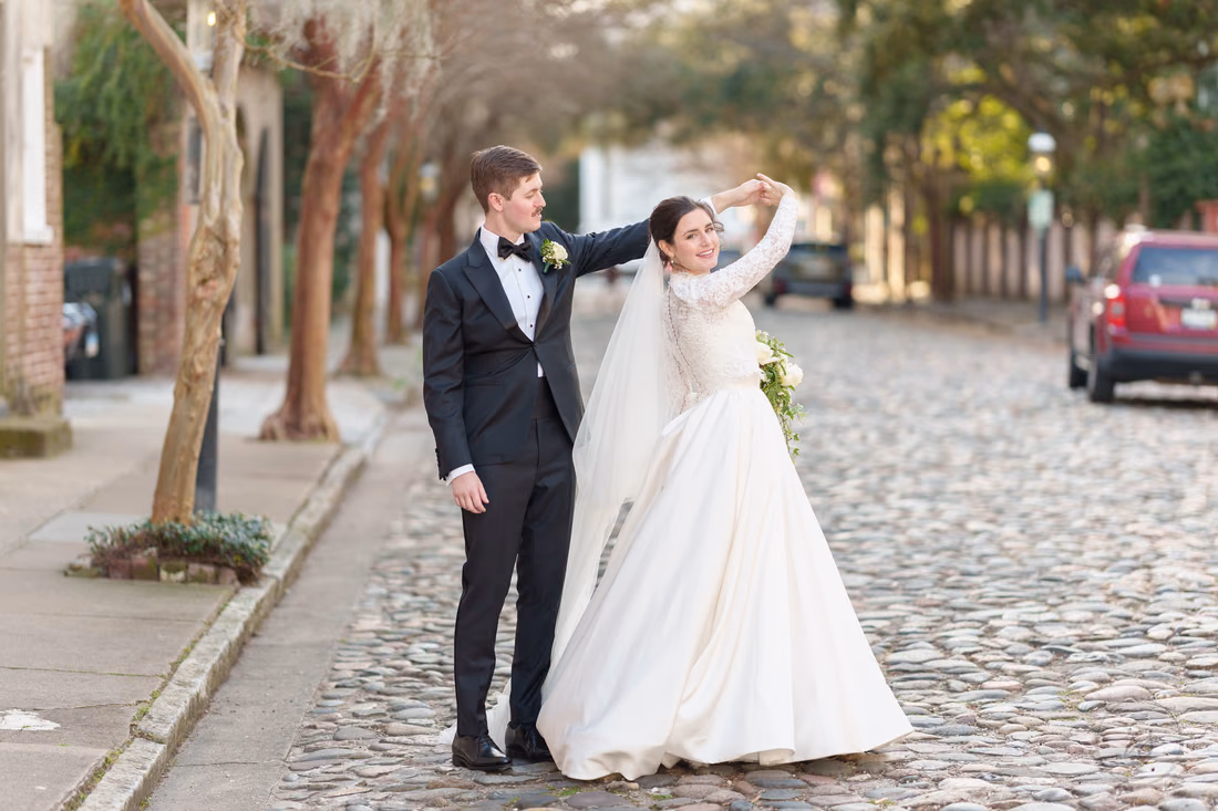 Giving his bride a spin - Chalmers Street