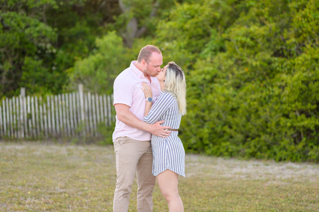 Engagement portraits by the ocean - Myrtle Beach State Park