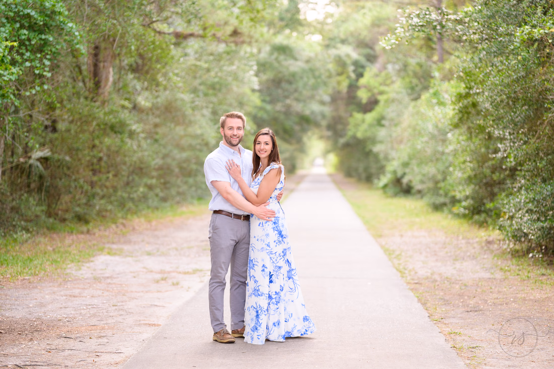 Engagement portraits on the beach and around the Atalaya Castle - Huntington Beach State Park
