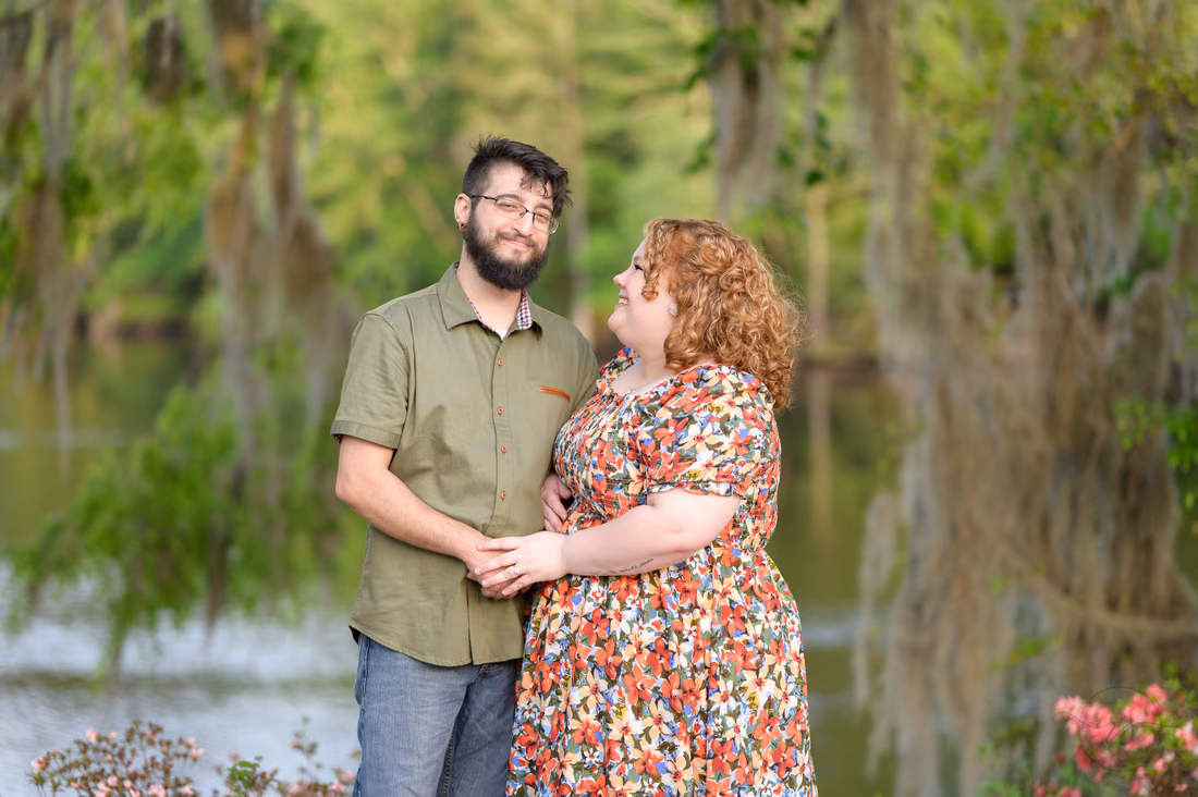 Happy couple on the Waccamaw River - Conway Riverwalk