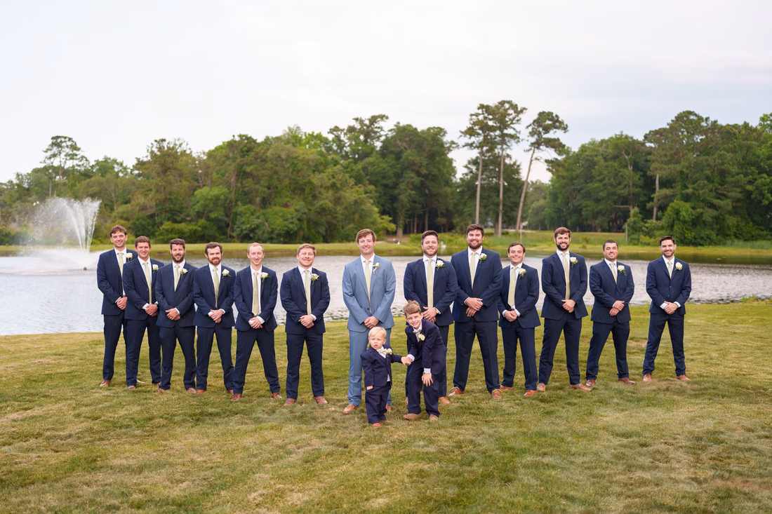 Groomsmen with groom - Pawleys Plantation