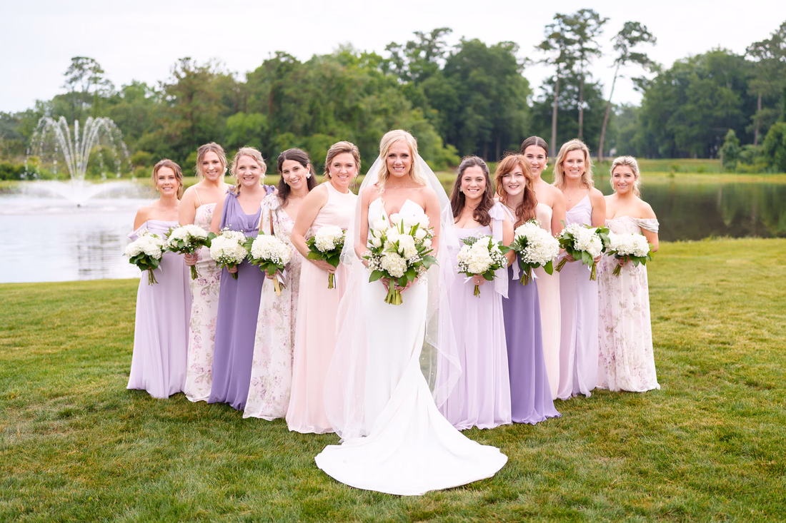 Portrait with the bridesmaids - Pawleys Plantation