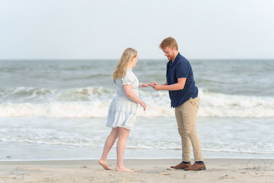 Surprise proposal on the beach - Huntington Beach State Park