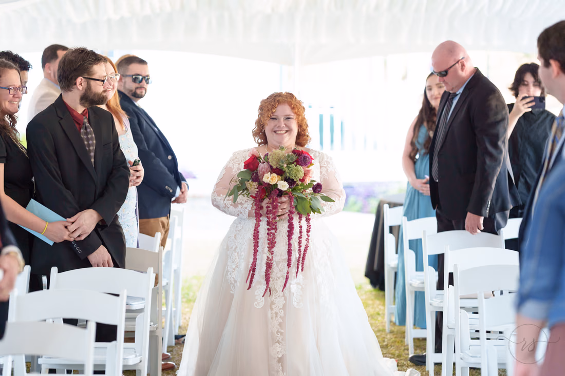 Bride walking to the ceremony - The Cypress Inn - Conway, SC