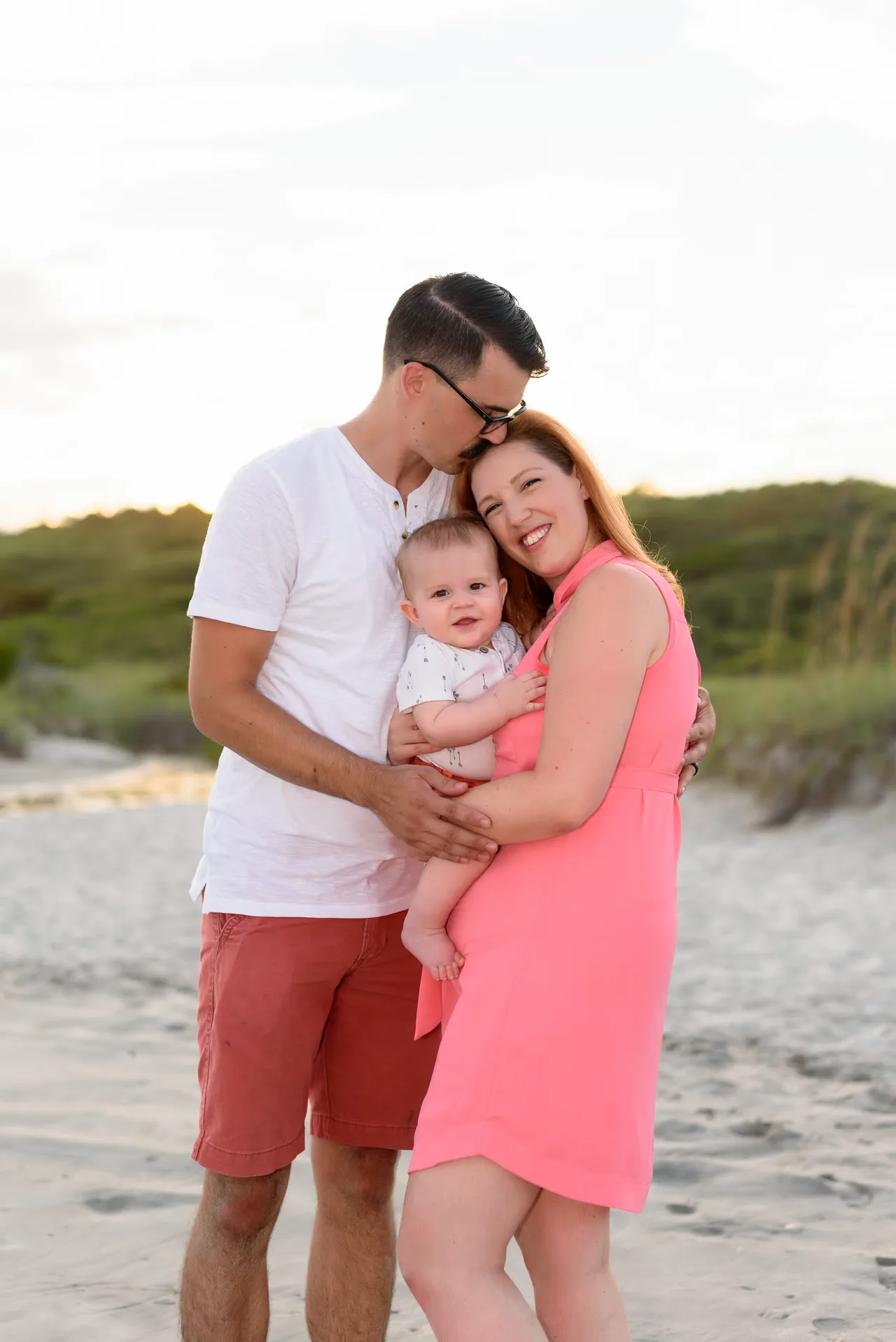 Family of 3 in the sunset - Myrtle Beach State Park