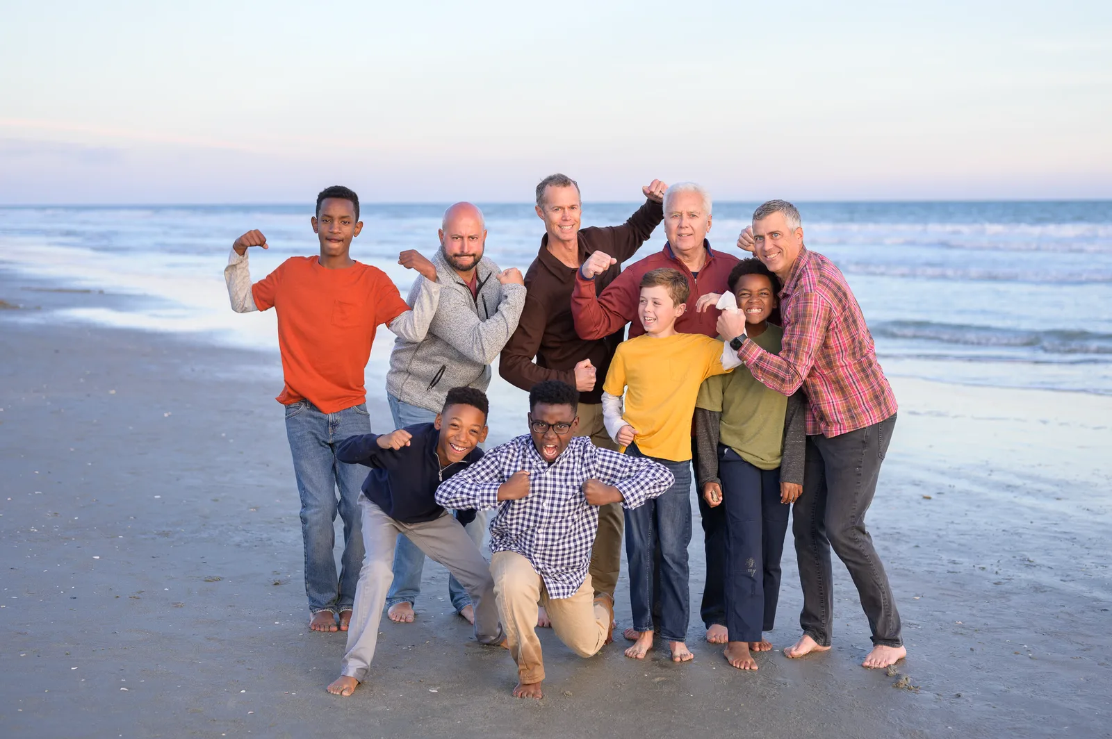 Guys showing off their muscles - North Myrtle Beach