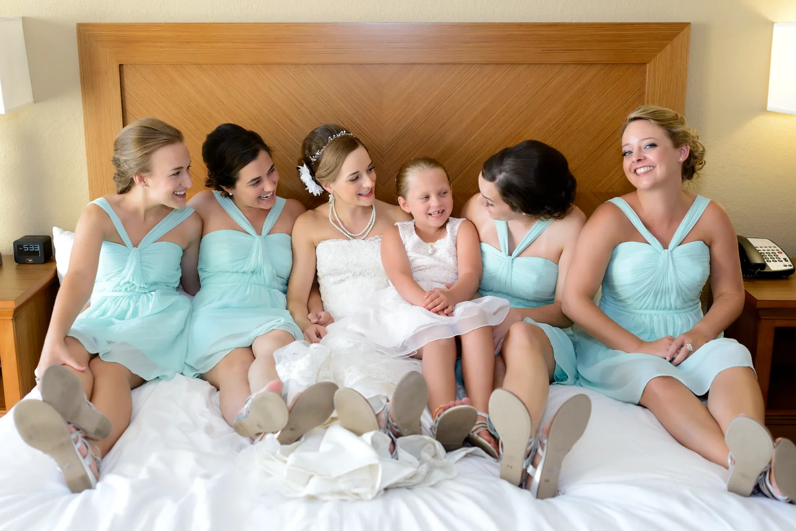 Girls hanging out before the wedding - Hilton at Kingston Plantation