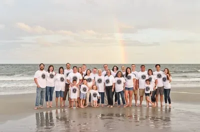 Rainbow at the end of our rainy day family pictures