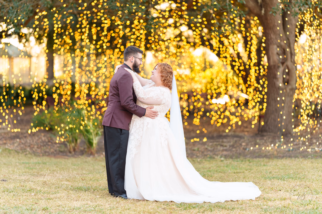 Romance in front of the winter lights - The Cypress Inn - Conway, SC