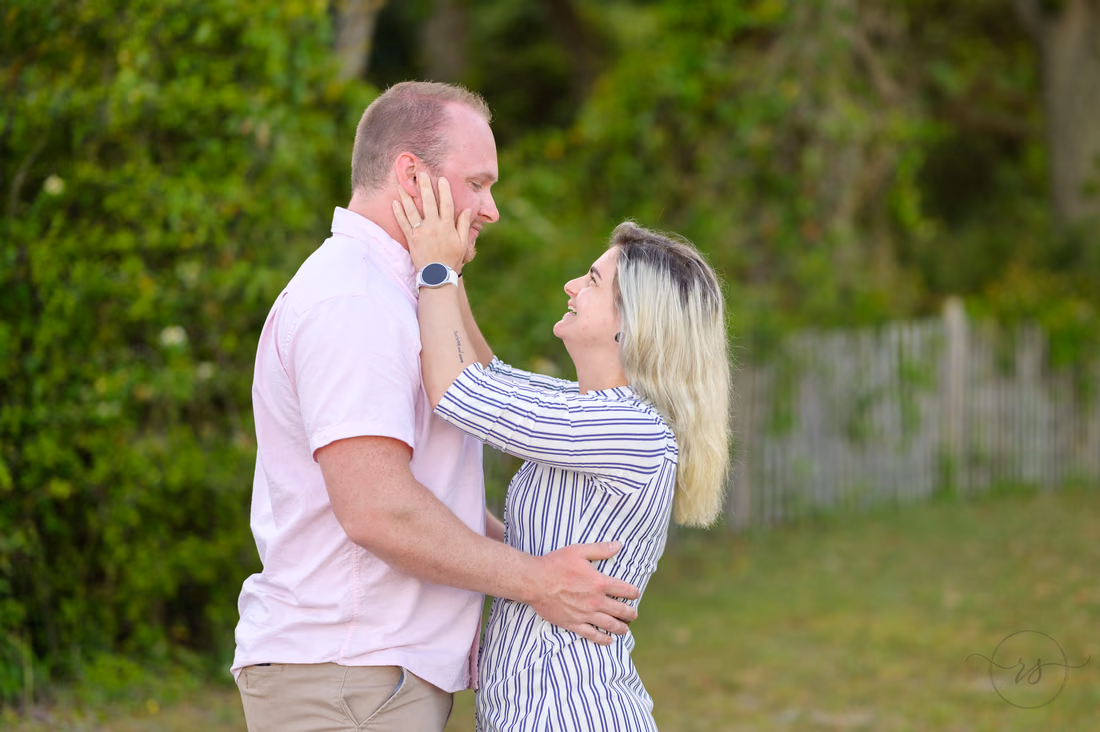 Pulling him in for a kiss - Myrtle Beach State Park