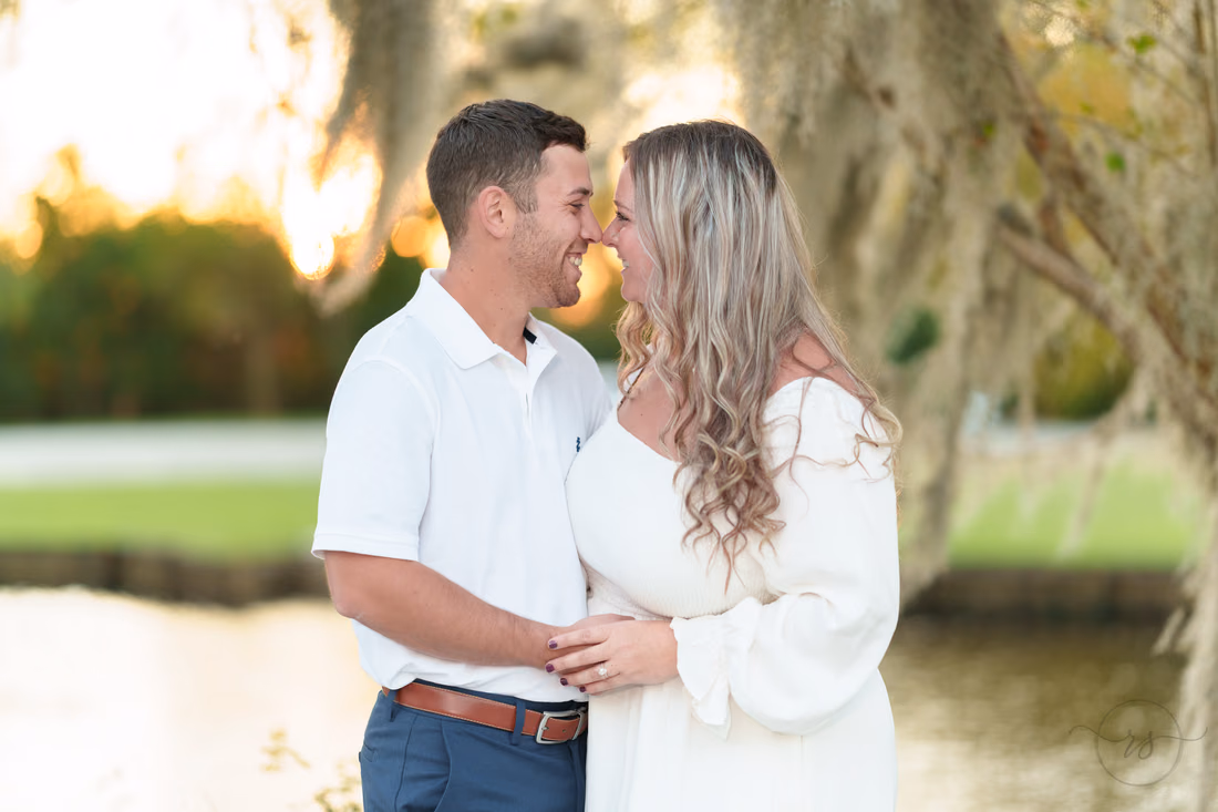 Touching noses in the sunset - Conway Riverwalk