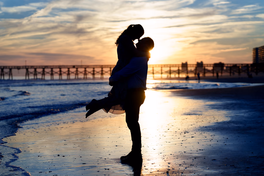 Lift into the air in the sunset - Cherry Grove Point