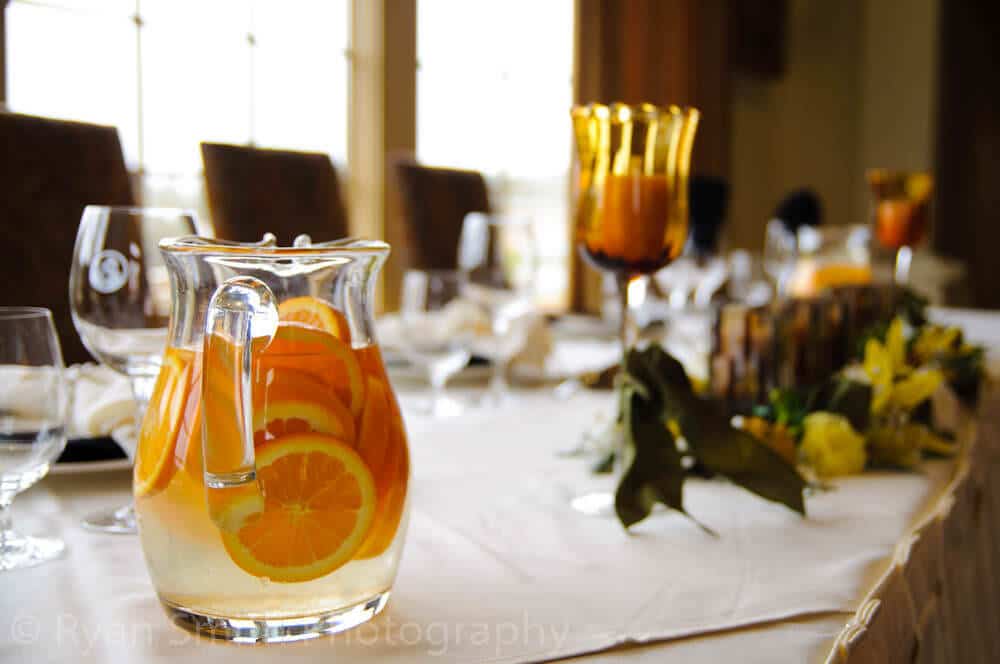 Table details - wedding at Members Club