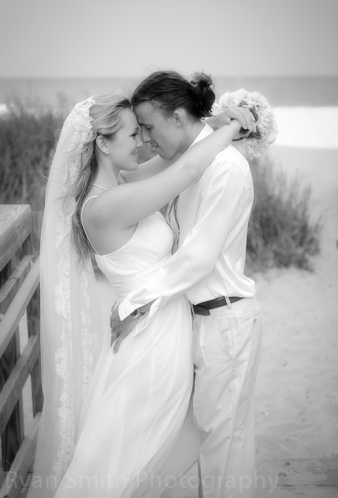 Black and white portrait looking into each others eyes, Breakers Resort, Myrtle Beach